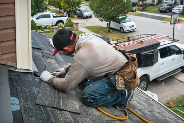 Professional Roof Leak Repair technician working in Zaleski, OH